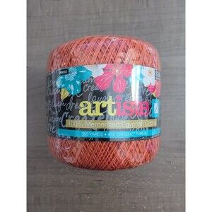Artiste Crochet Thread #10 Papaya #125 100% Egyptian Cotton 350 Yds Orange New